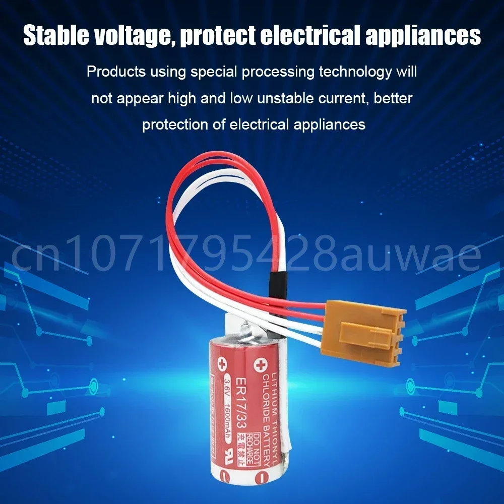 20 шт. 3 6 В 1600 мАч C500-BAT08 3G2A9-BAT08 ER17/33 для Omron CNC PLC серводвигателя аккумуляторы с вилкой