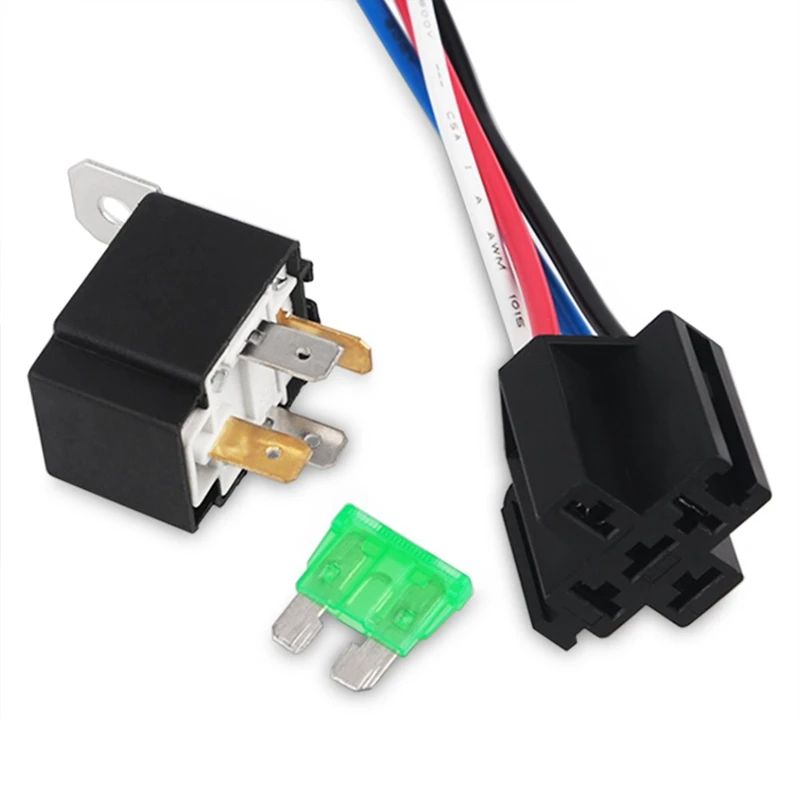 6 упаковок 30A реле предохранителей комплект жгутов 14 AWG горячие провода-4-Pin 12V DC SPST