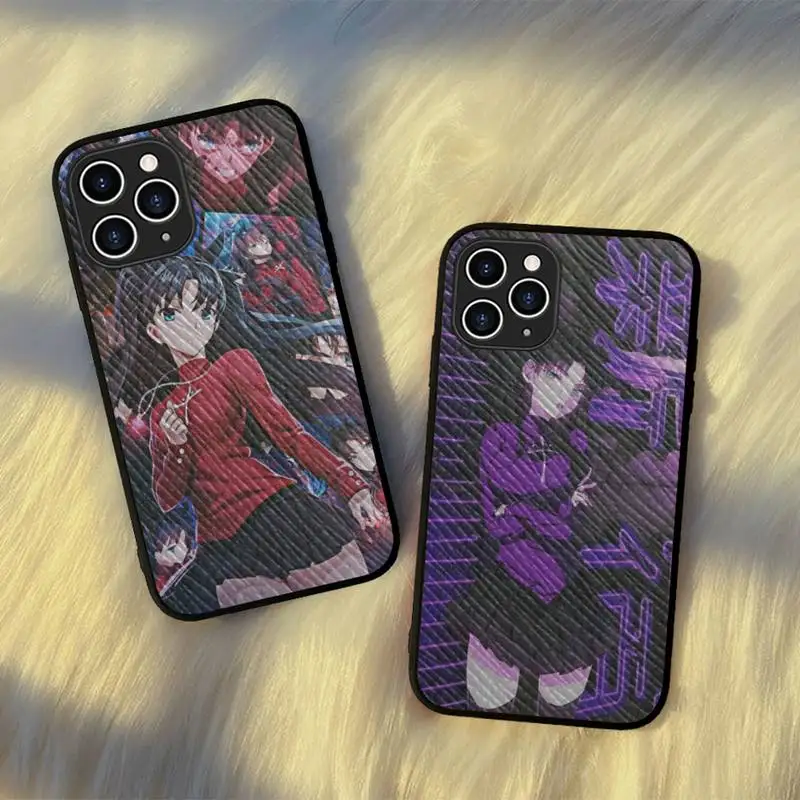 

Fate Zero Tohsaka Rin Phone Case Hard Leather Case for iPhone 11 12 13 Mini Pro Max 8 7 Plus SE 2020 X XR XS Coque