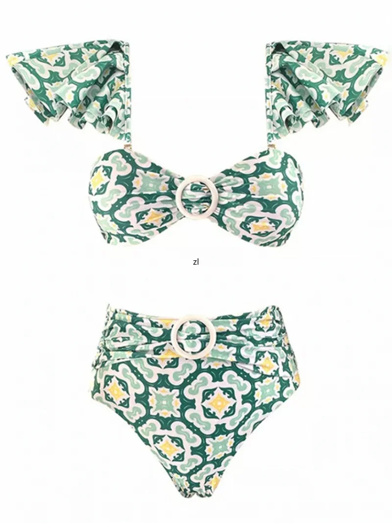 3 Piece Sets Swimsuit Vintage Women Designer Bathing Suit Beach Dress Cover Up Luxury Swimwear Surf Wear 2023 Summer Beachwear