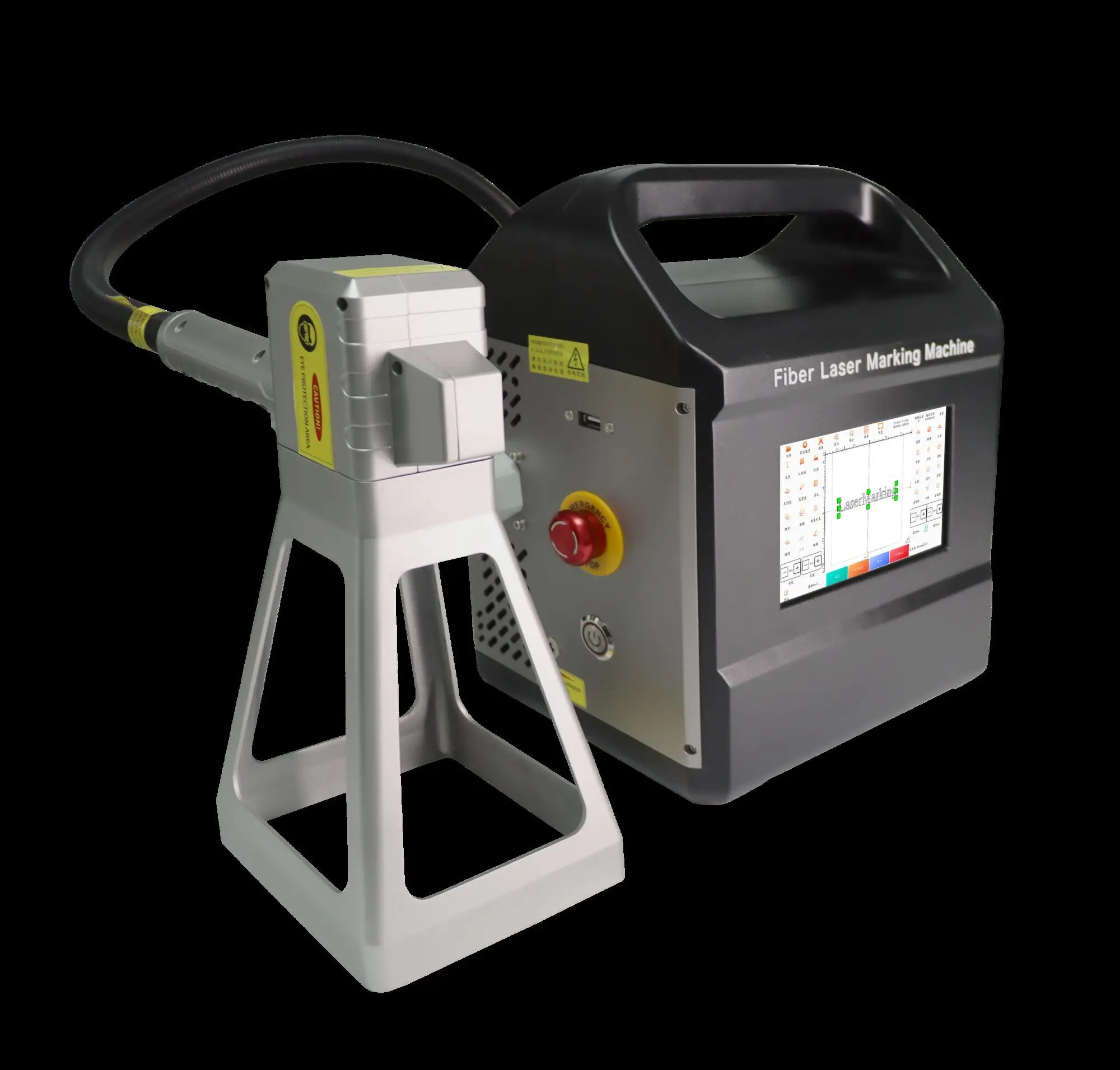 Ручной мобильный мини 100*100 мм 20 Вт волоконная лазерная маркировка для алюминия