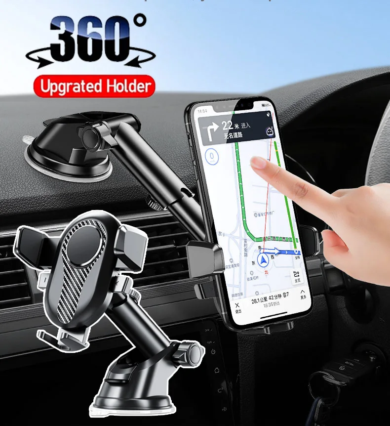

Multifunctional Car Phone Holder Stand Gravity Auto Dashboard Suction Cup GPS Navigation Bracket For Iphone Sanmsung Huawei