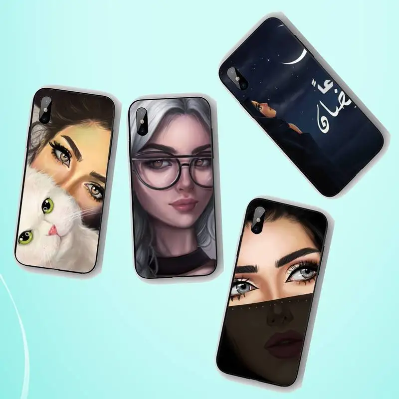 Модный чехол для телефона в арабском стиле с вуалью девушек Iphone 11 12 13 Pro Max 5s 6s 7 8 Plus