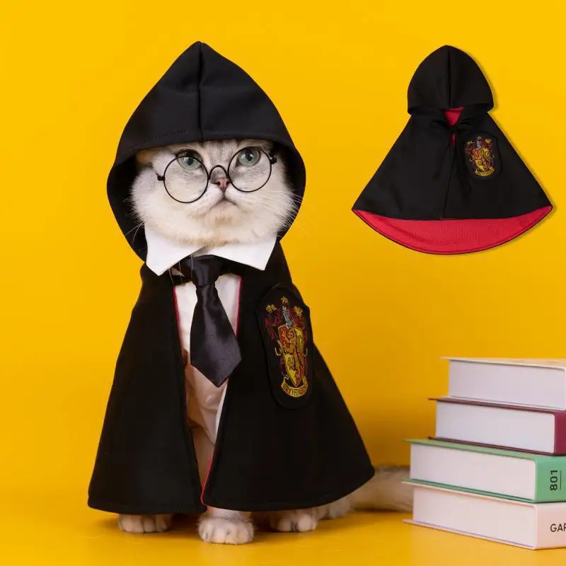 

Harrypotter Spring Autumn Halloween Cloak Cats Magic Pets And Dog Shawl Cosplay For Costume Pet Cosplay Cloak Clothes Clothes