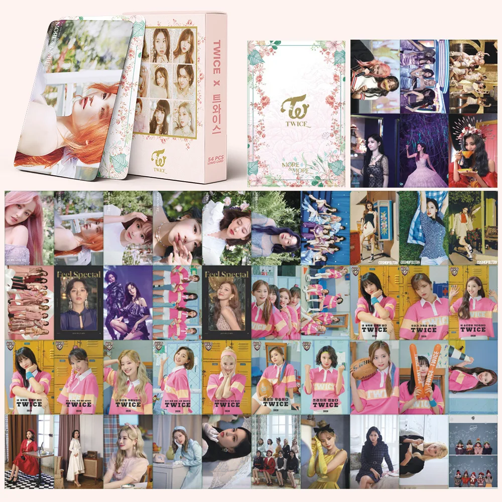 

54pcs KPOP TWICE MORE&MORE Album Small Lomo Card Zhou Ziyu Postcard Random Cards Gifts For Women Photocard