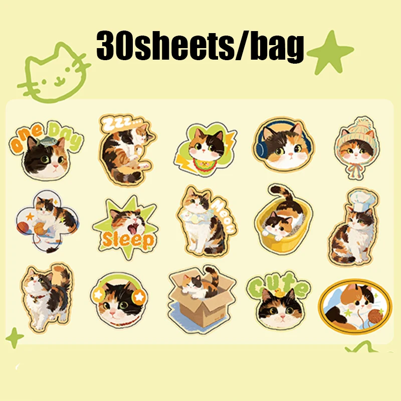 

Набор наклеек для дома mr.paper "Кошки и пейзажи"