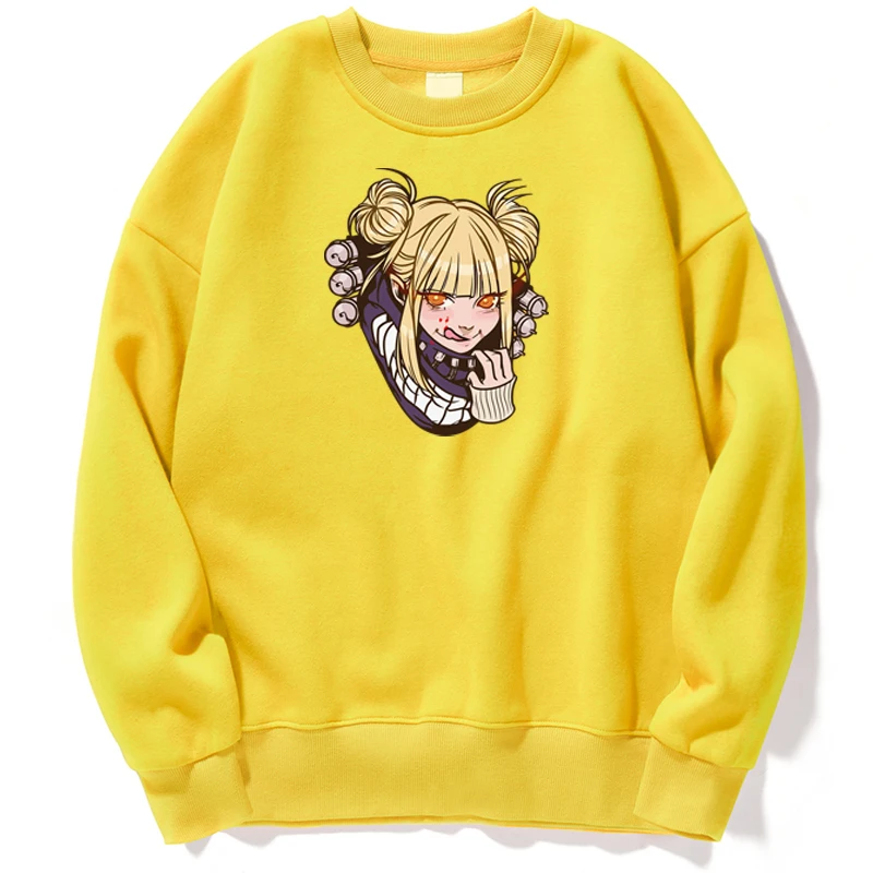 

Японский аниме Моя геройская Академия химико Тога Харадзюку толстовки с капюшоном корейский стиль Трапеция с круглым вырезом осенний пуло...