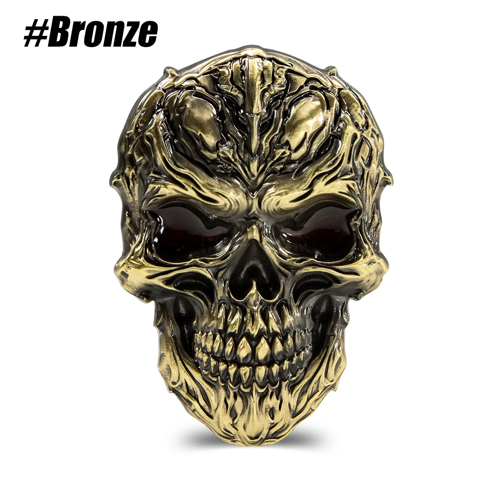 Персонализированные 3D металлические наклейки с черепом дьявола, маркер для тюнинга автомобиля с головой призрака, эмблема украшения царапин на кузове, подходит для автомобиля, мотоцикла клоэ валлеран сыновья дьявола