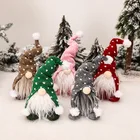 Рождественские украшения в виде гнома для пожилых лесов, забавные стоячие плюшевые куклы, Новогоднее украшение, вязаная шапка для леса, сидящая кукла