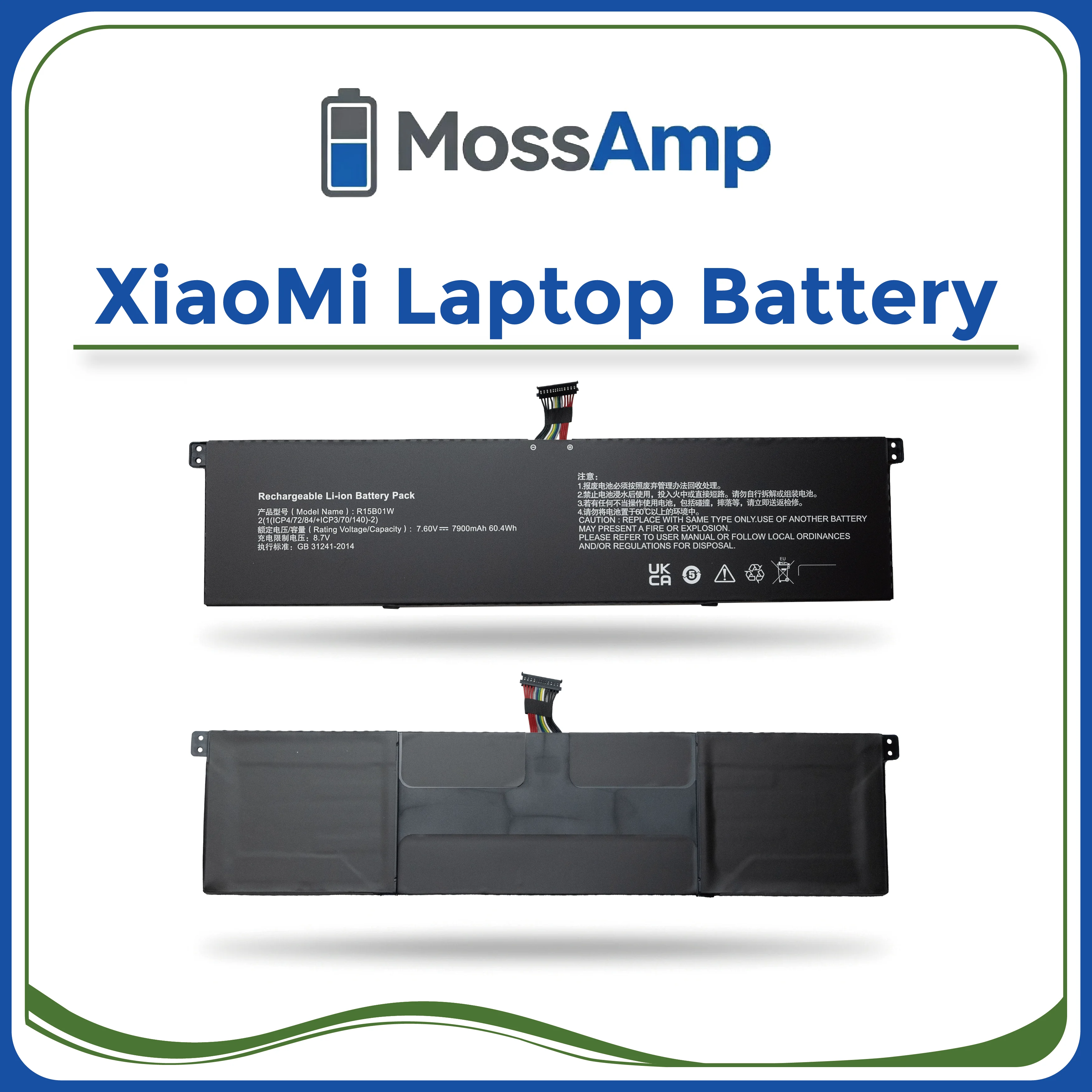 Фото Аккумулятор для ноутбука MossAmp R15B01W для Mi Notebook Pro 15.6 TM1701 171501 i5-8250U i7-8550U MX150 MX250 i5-10210U R15B01W №2