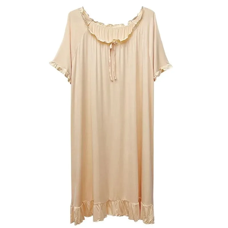 Свободное Ночное платье большого размера 150 кг Женская Корейская Пижама с