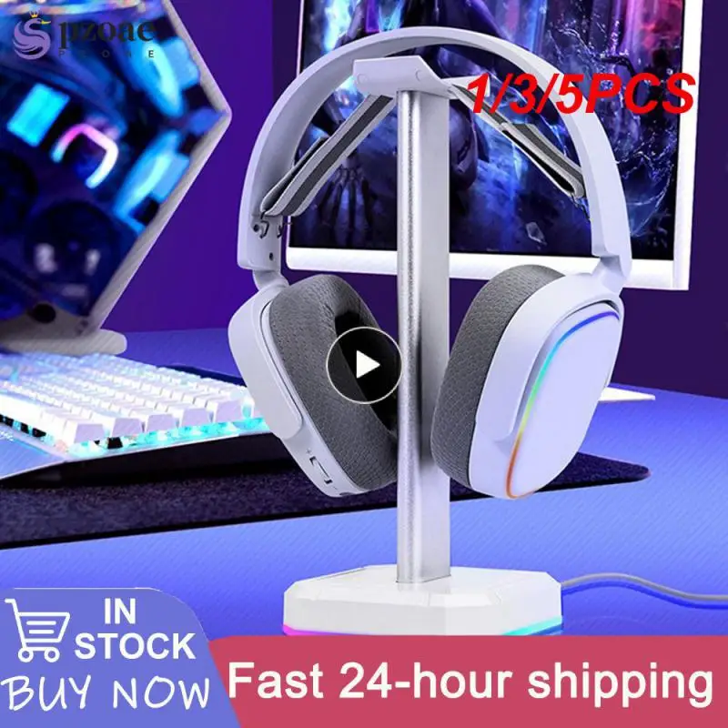 

1/3/5 шт. новая подставка для наушников RGB накладная гарнитура Настольный кронштейн держатель для наушников с 3 USB 2.0 портами, для игрового ПК