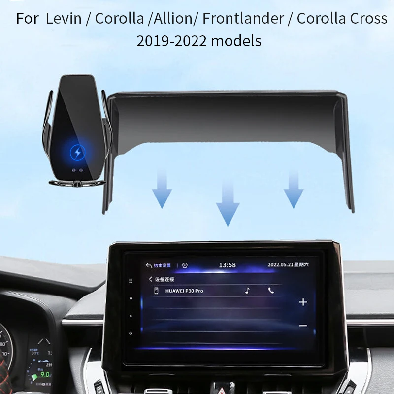 

Автомобильный держатель телефона для Toyota Corolla/Levin Allion/Levin Frontlander/Corolla Cross 2019-2022 Беспроводное зарядное устройство telefoonhouder