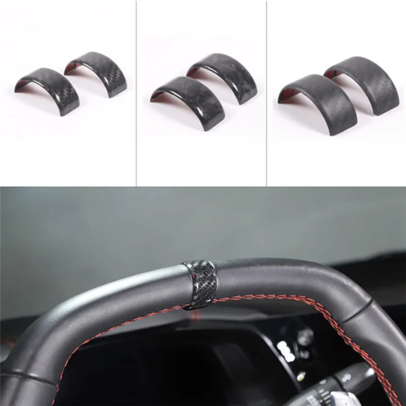 Черный ковающий узор кольцо на руль автомобиля накладка наклейка для Corvette C8 2020-2023