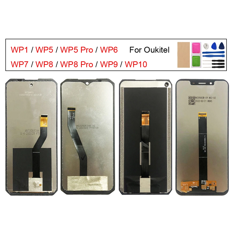 

For Oukitel WP6 WP10 WP9 WP7 WP5 Pro WP1 WP8 Pro LCD Screen Display Touch Screen Digitizer Assembly Phone Replacement