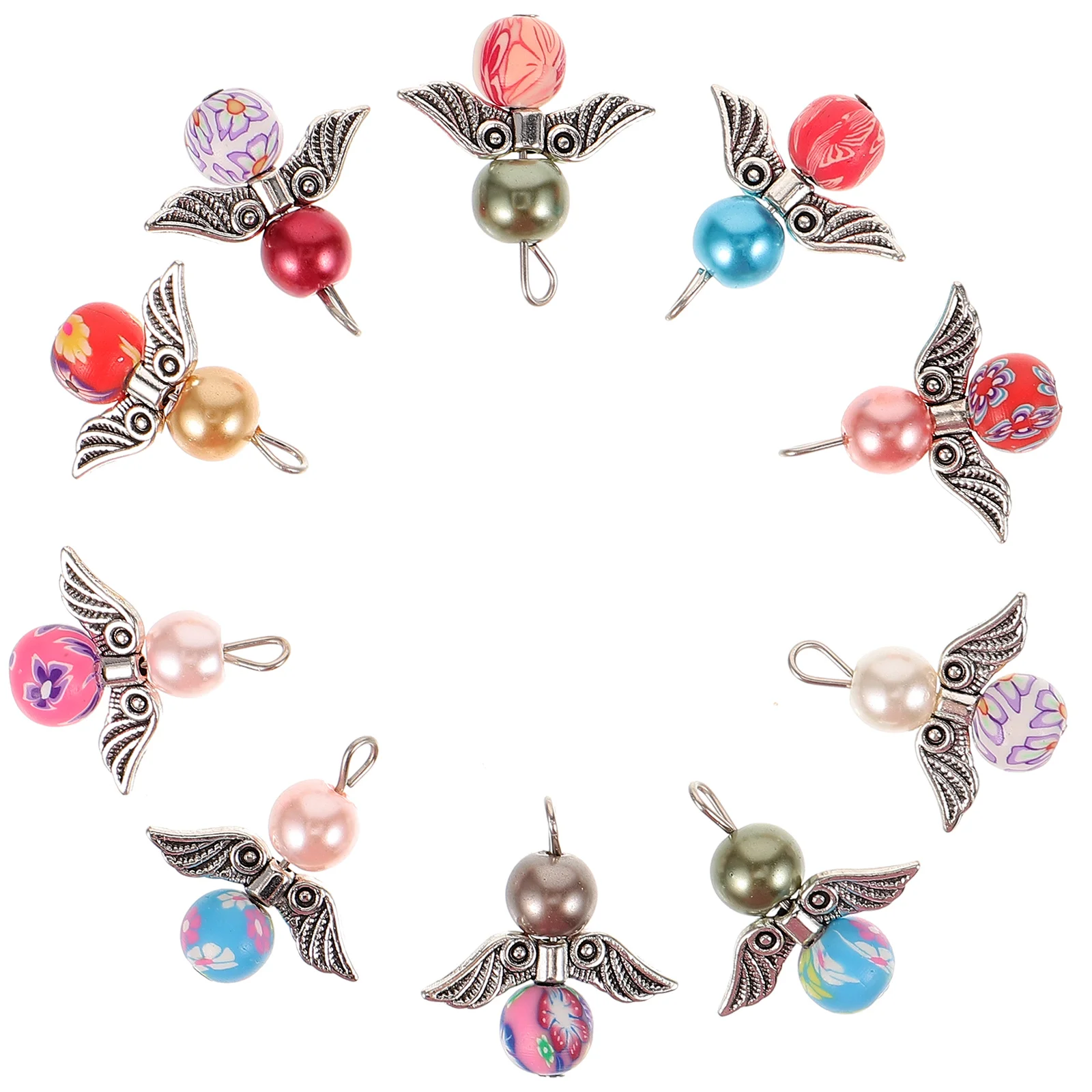 

10 шт. изящное жемчужное ожерелье «сделай сам» глиняные Подвески Аксессуары анклет крыло имитация смешанного сплава украшения нежные ювелирные изделия для невесты