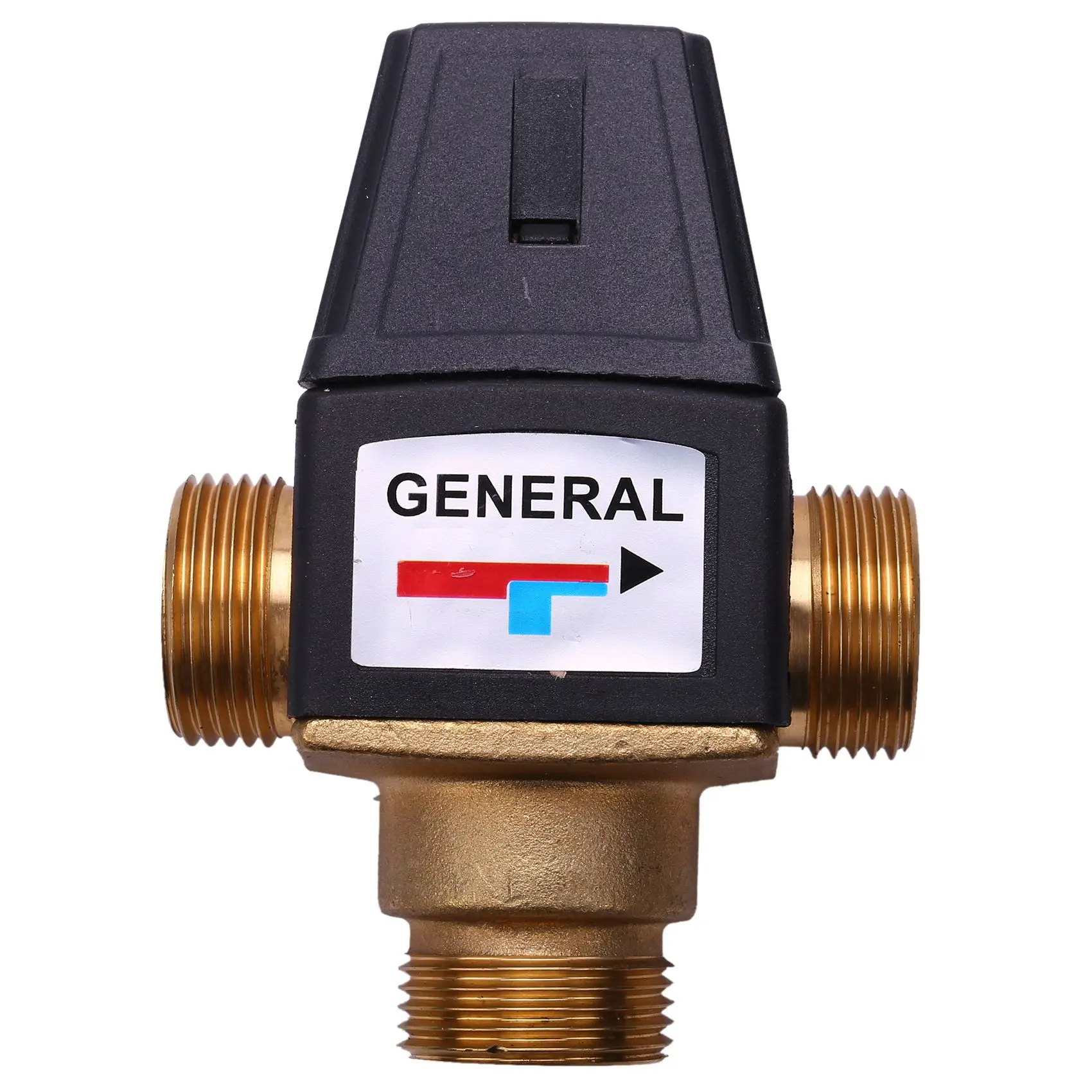 

1 Pcs 3 Way DN20 External Thread Brass Thermostatic Mixing Valve Solar Water Heater Thermostatic Valve