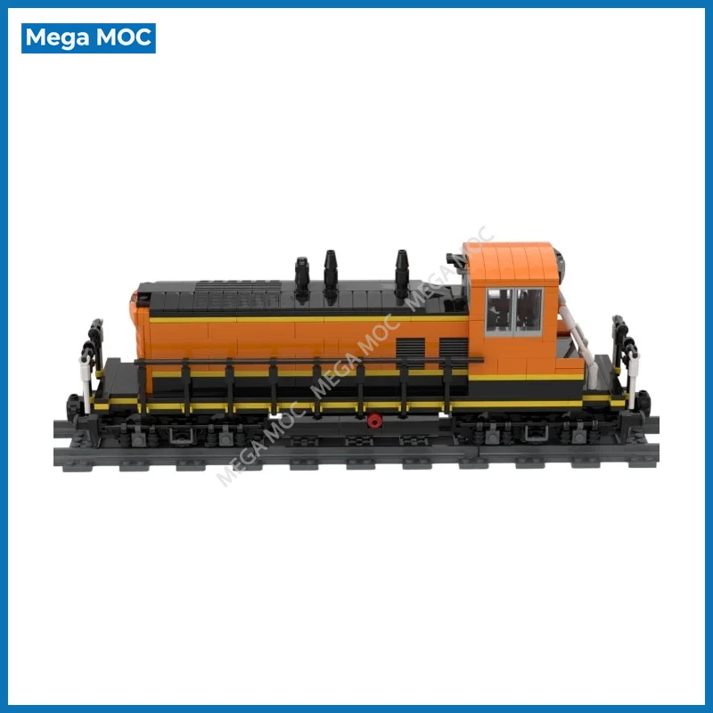 Фото Локомотив BNSF EMD SW1500 для маневровых площадок, строительные блоки, железнодорожная диорама, MOC, игрушка-модель для самостоятельной сборки. №5