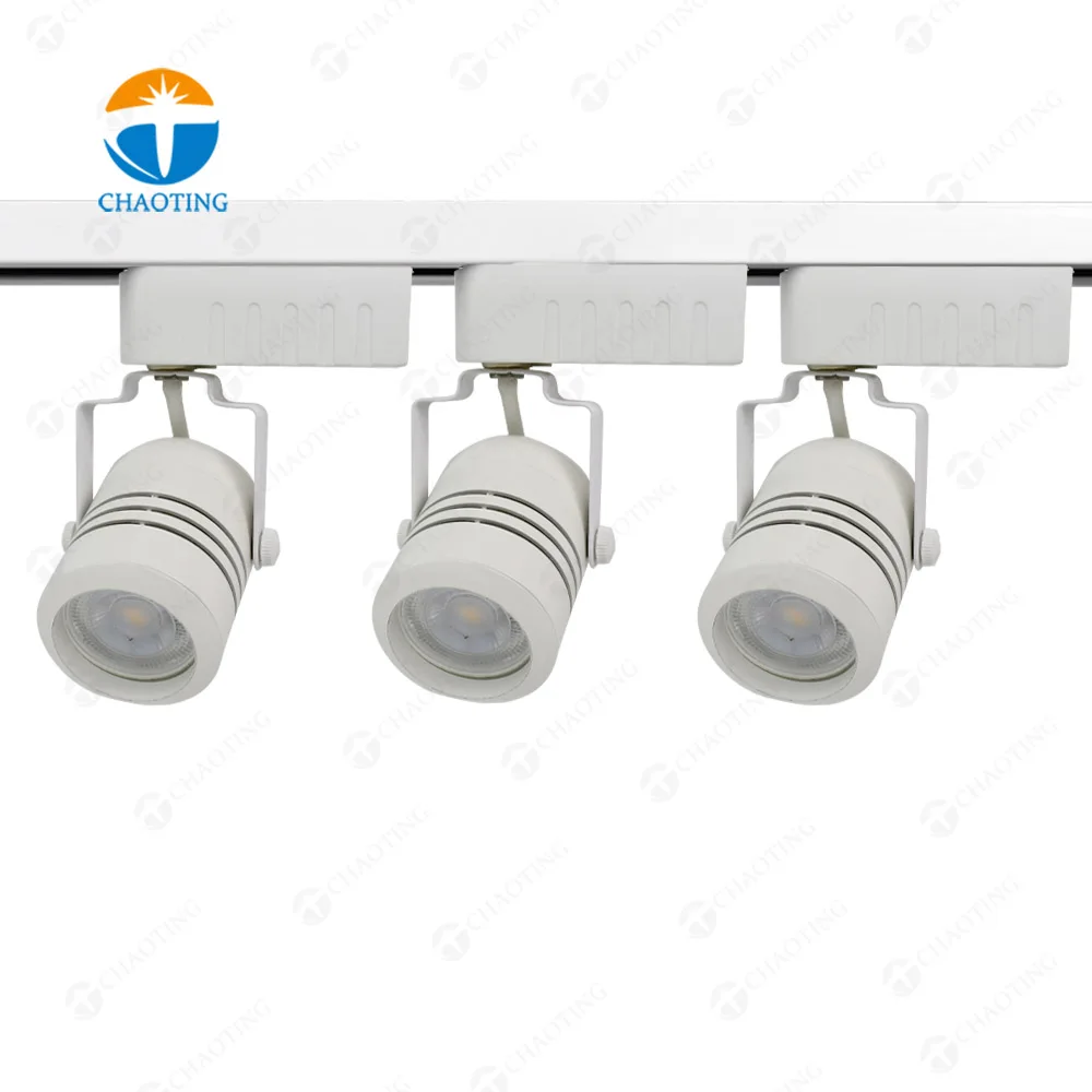 

110V-240V Ceiling Body Aluminum Indoor Led Track Light System Dimmable Gu5.3 Gu10 Bulb Track Lighting Housing Kits
