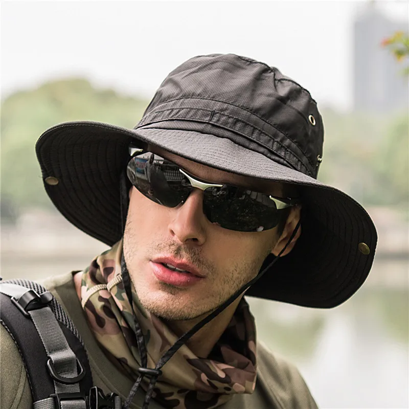 

Unisex Bucket Hat for Men Women Anti-UV Sun Hats Outdoor Fashion Quick Drying Caps Summer Foldable Cowboy Hiking Hats for men