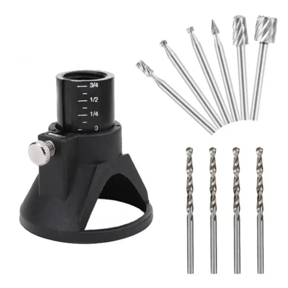 

Base Wood Milling Cutter Set Cutting Guide Router Drill Bits Dedicated Locator Horn Grinder Accessories Drill Bit Kit