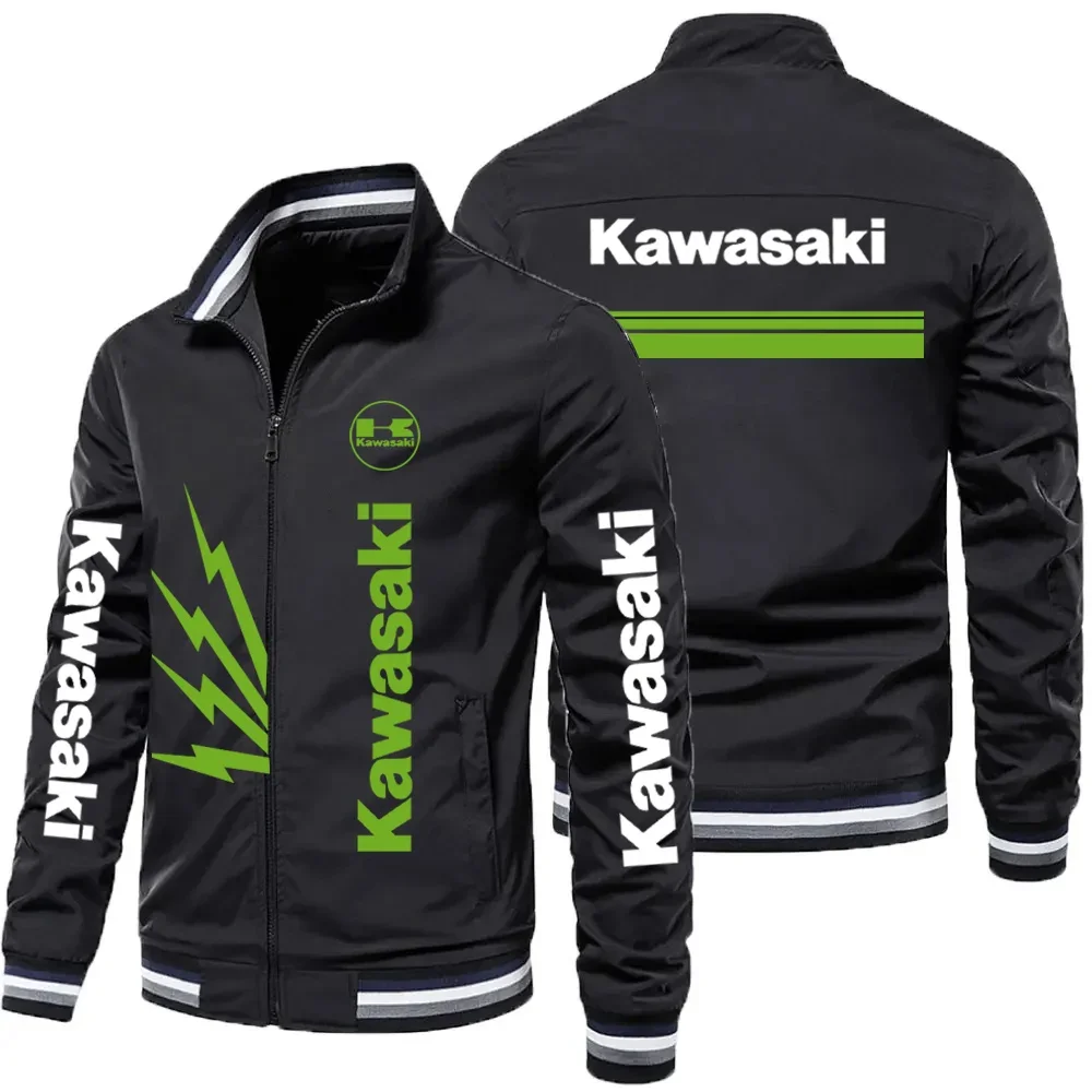 

Куртка Kawasaki Kawasaki, мотоциклетная куртка на молнии с принтом логотипа, весна-лето 2024, новая модная спортивная одежда, мужская и женская куртка, пальто