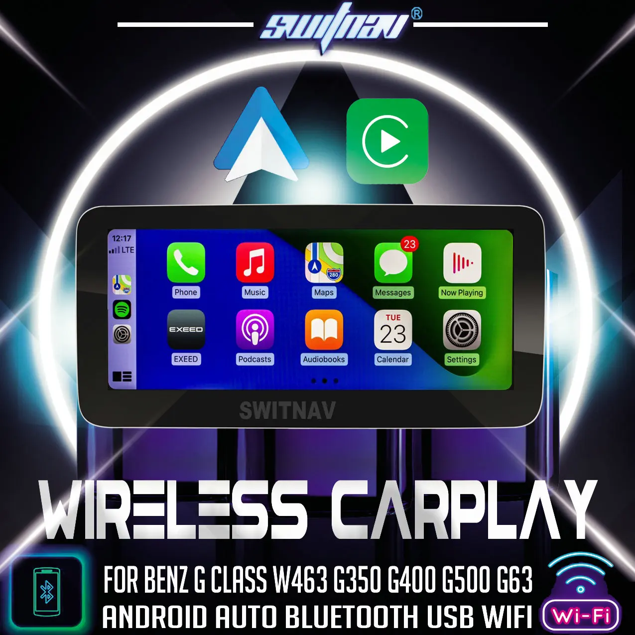 

SWITNAV Wireless CarPlay Android Auto FOR Benz G Class W463 G350 G400 G500 G63 Car Multimedia Touch Screen Head Unit monitor