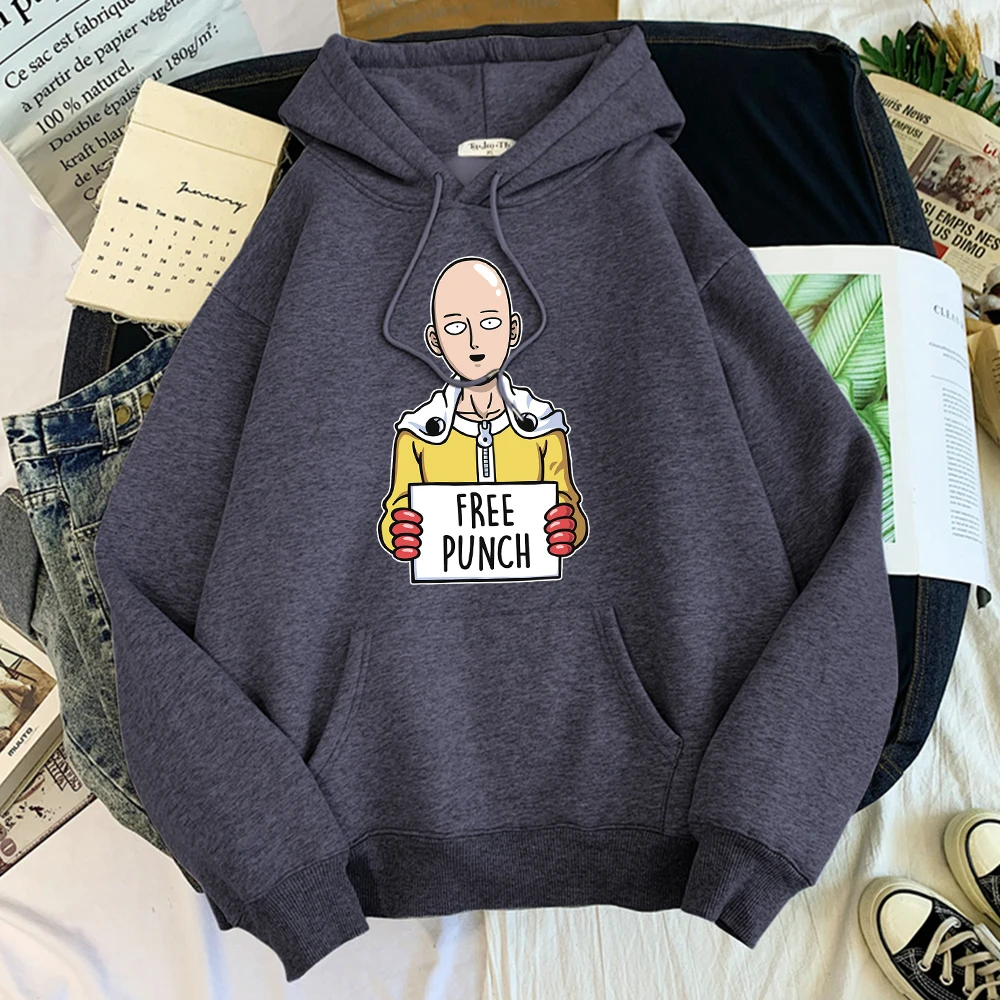 

One Punch-Man Free Punch Male Hoodie Skin Friendly Sweatshirt High Quality Streetwear Comfortable Fleece Warm Tracksuit For Mens