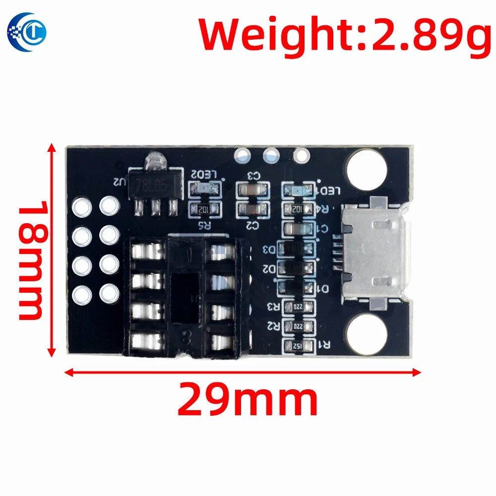 Фото Микроконтроллерная плата Digispark Kickstarter TINY85, модуль ATTINY85, USB I2C IIC, совместимый с Arduino №3
