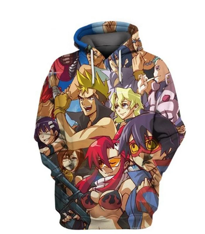 

New Arrival Women/Men's 3D Print Gurren Lagann Casual Hoodies/Hooded Sweatshirts H09