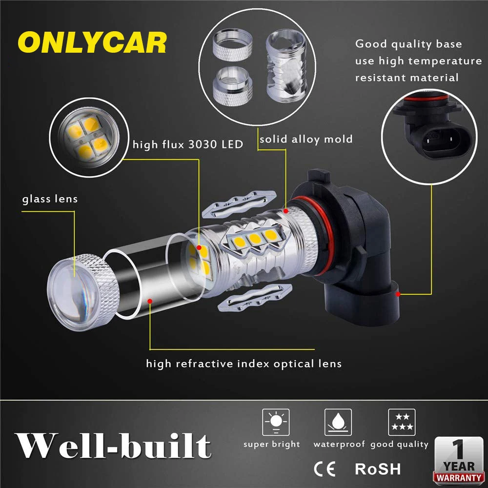 H11 9005/HB3 9006/HB4 H10 светодиодные противотумансветильник ры 3000K 6500K супер яркие или