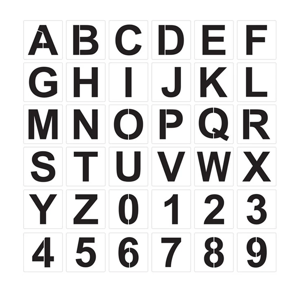 

1 Set Number and Letter Durable Premium Painting Stencil Drawing Stencil