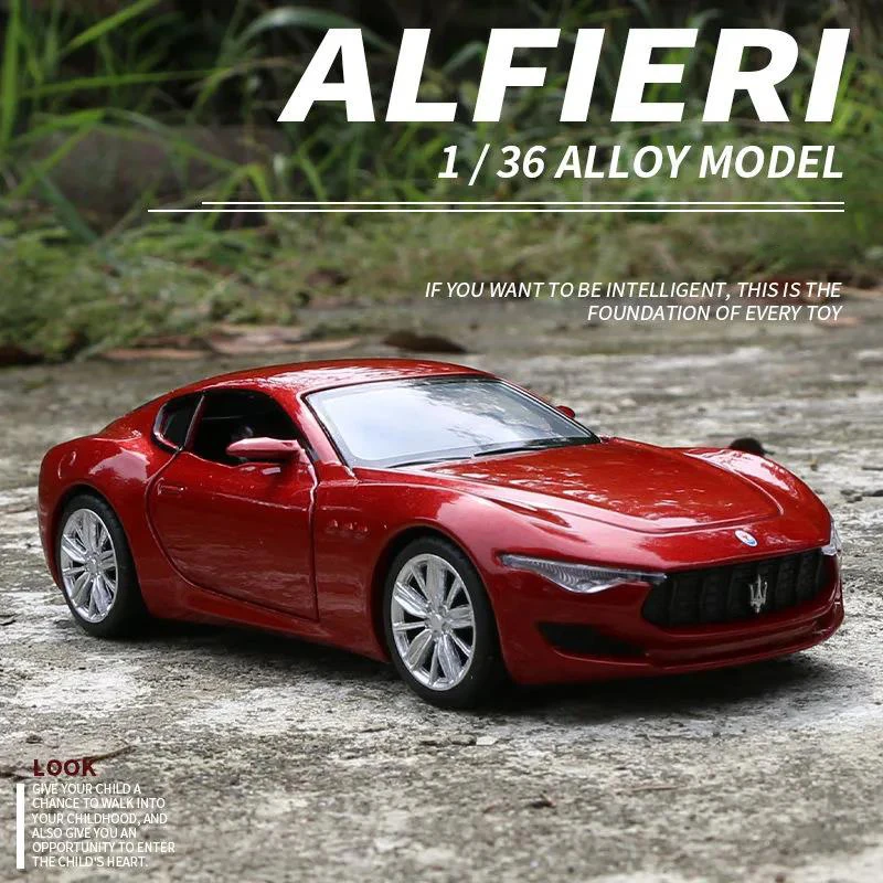 

1:36 Maserati ALFIERI GT Supercar Diecast Alloy Metal Luxury Car Model Pull Back Car For Children Toys With Collection