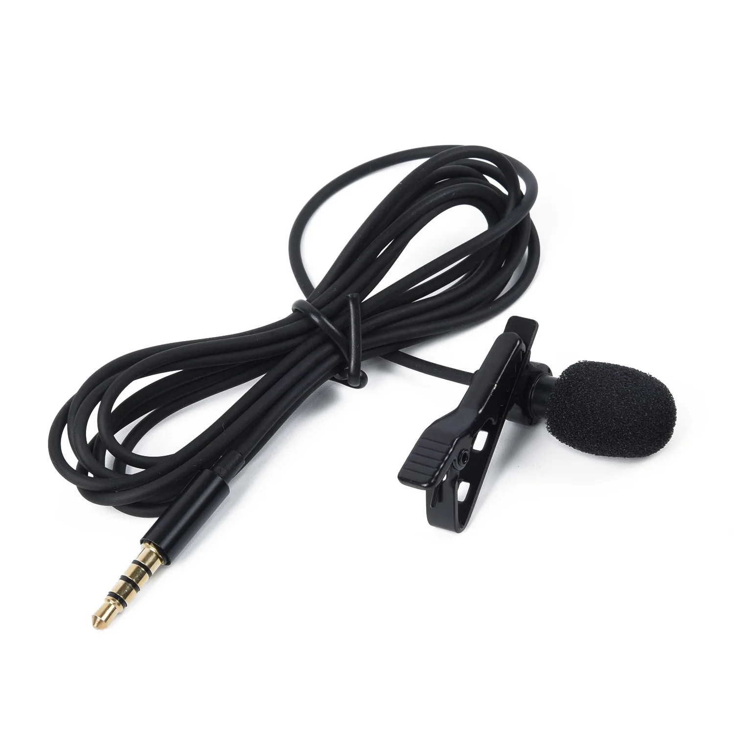 

1.5m Clip-On Lapel Mini Lavalier Mic Microphone 3.5mm For Mobile Phone PC Recording 20-16KHz Frequency Range Instrument Parts