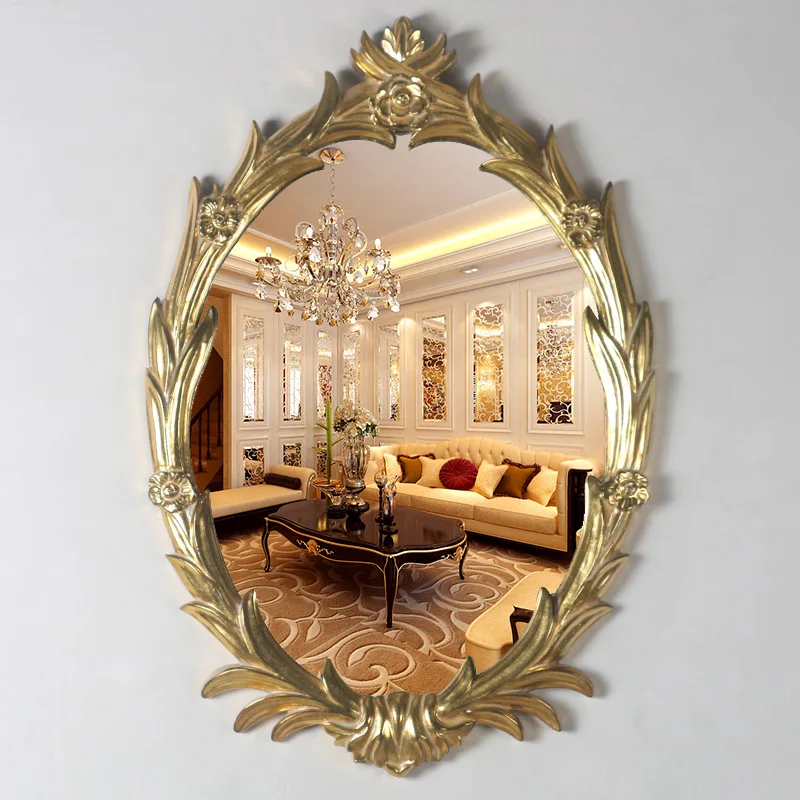 

Golden Vintage Large Shower Decorative Mirror Aesthetic Irregular Decorative Mirror Custom Espejo Decorativo Wall Decor YX50DM