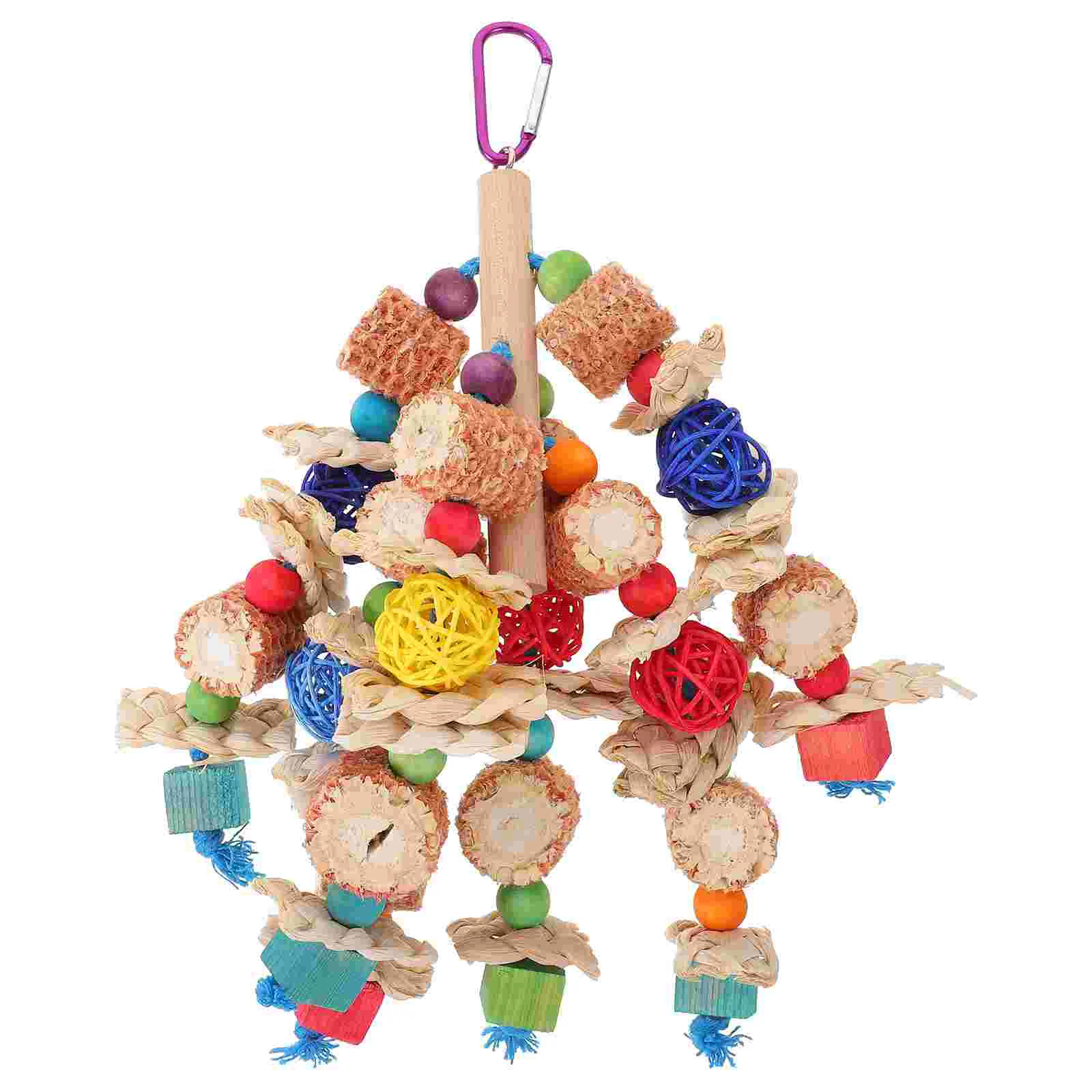 

Cockatiel Toys Hanging Parrot Chewing Delicate Bird Natural Parakeet Interesting Small Pet Plaything