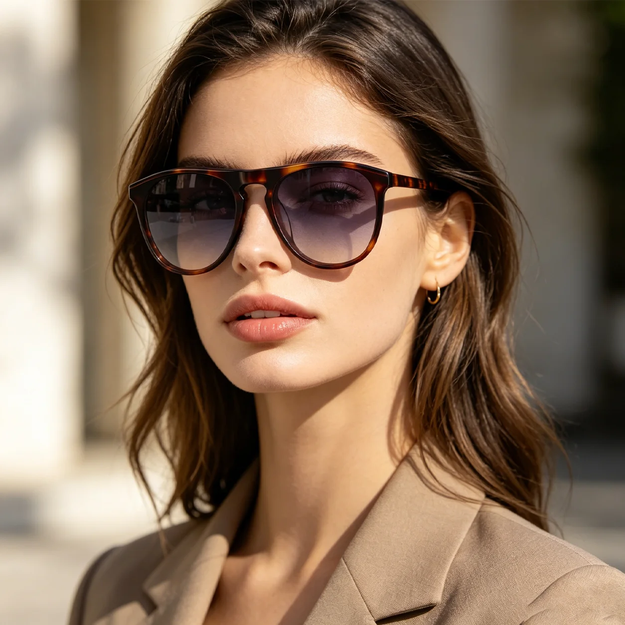 Фото Солнцезащитные очки CONCHEN Fashion, ретро-оправа овальной формы, защита от УФ-излучения UV400, для вождения, рыбалки, походов и активного отдыха на природе №2