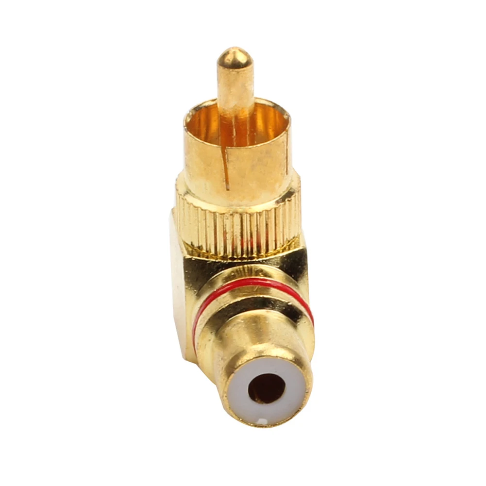 

Audio Equipment Mixers RCA Adapter Audio Adapter L Shape 90Degree Elbow Accessories Gold Metal Right Angle Connector