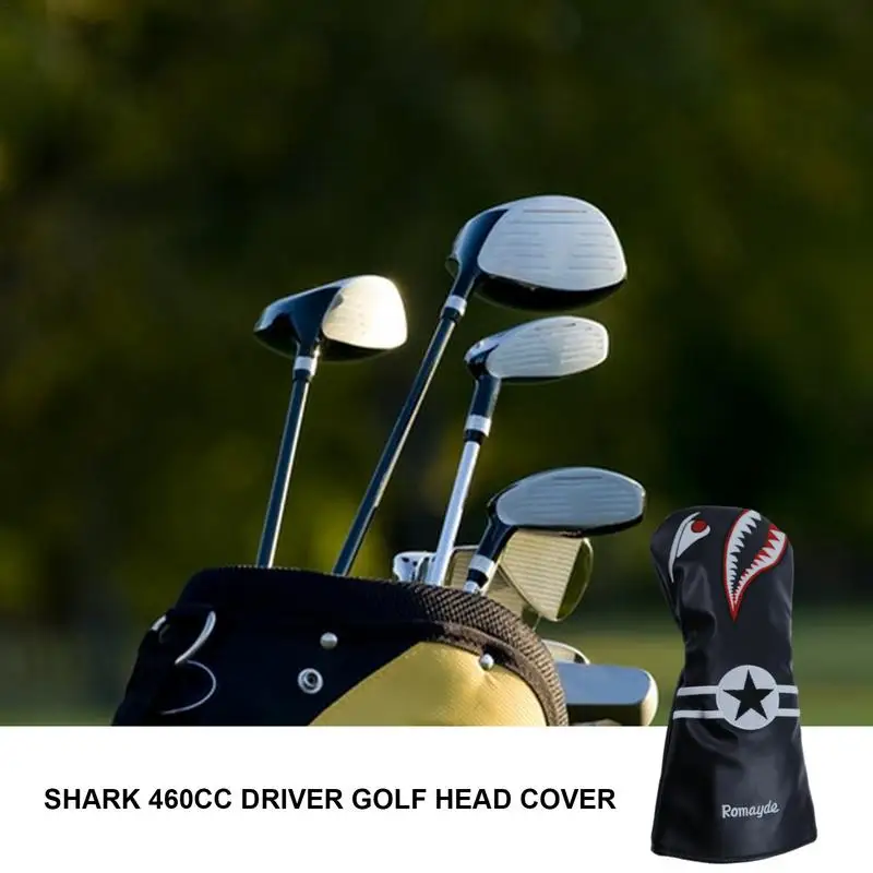 

1PC Golf Headcover Waterproof PU Leather Shark Mallet Putter Cover for Wood Club Driver Fairways Hybrid Covers Club Head Cover