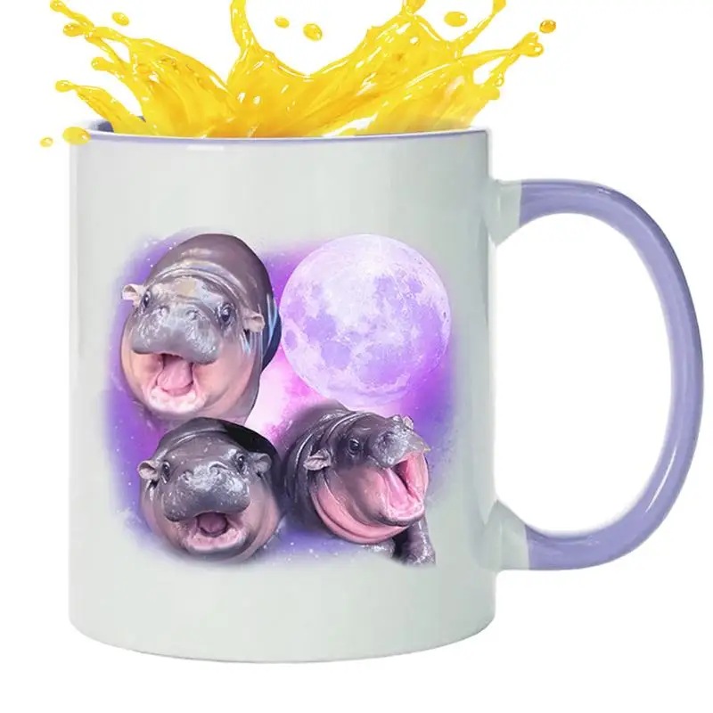 Кофейная кружка Бегемот 350 мл для кофе чая с молоком дорожная кофейная чашка