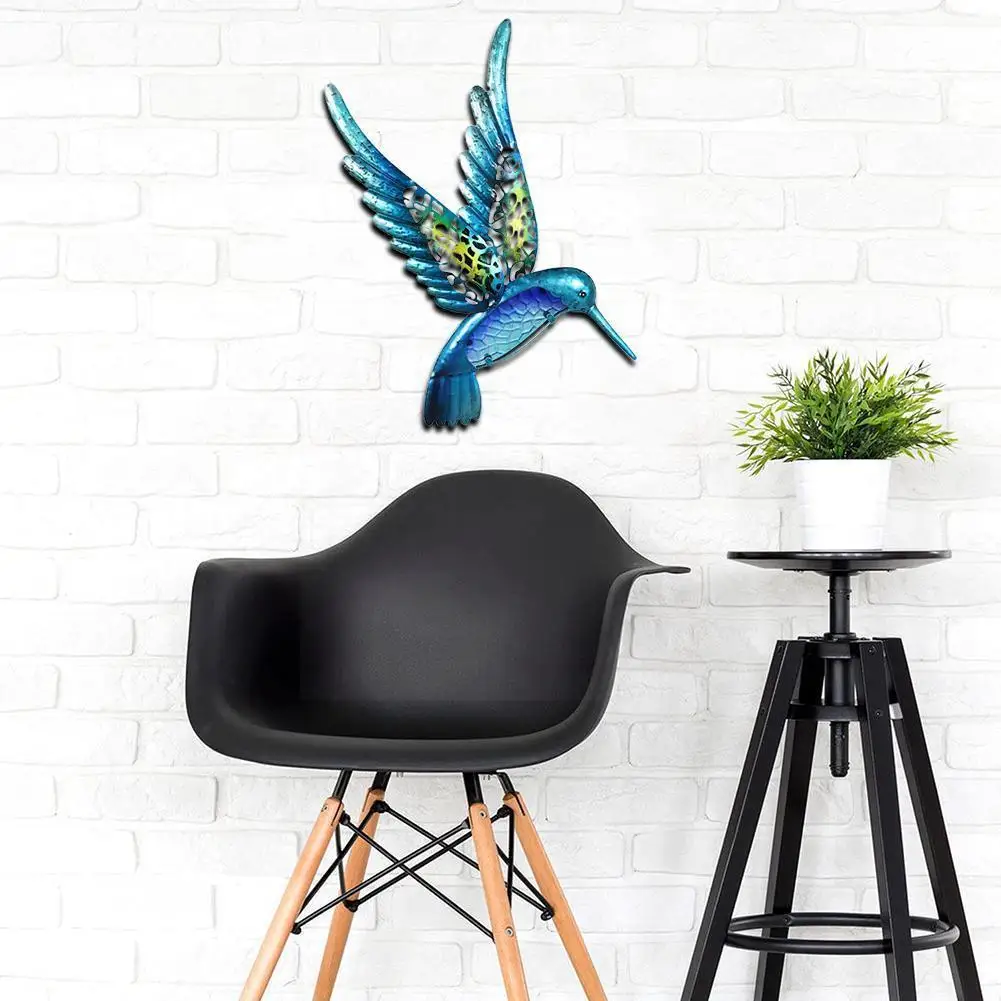 

Metal Hummingbird Bird Wall Artwork Of Garden Exterior Decoration Outdoor Statues For Home Miniatures Accessories Sculpture U9t8