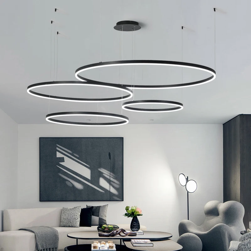 

Светодиодная люстра в скандинавском стиле для гостиной, Креативные Круглые лампы и фонари для спальни, ресторана, для нового кабинета