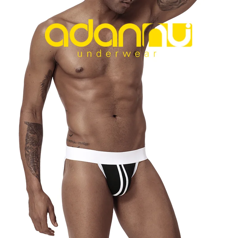 

Мужское нижнее белье, забавные двойные стринги, однотонная U-образная выпуклая сумка, сексуальные стринги, дышащие, удобные, лидер продаж, Танга