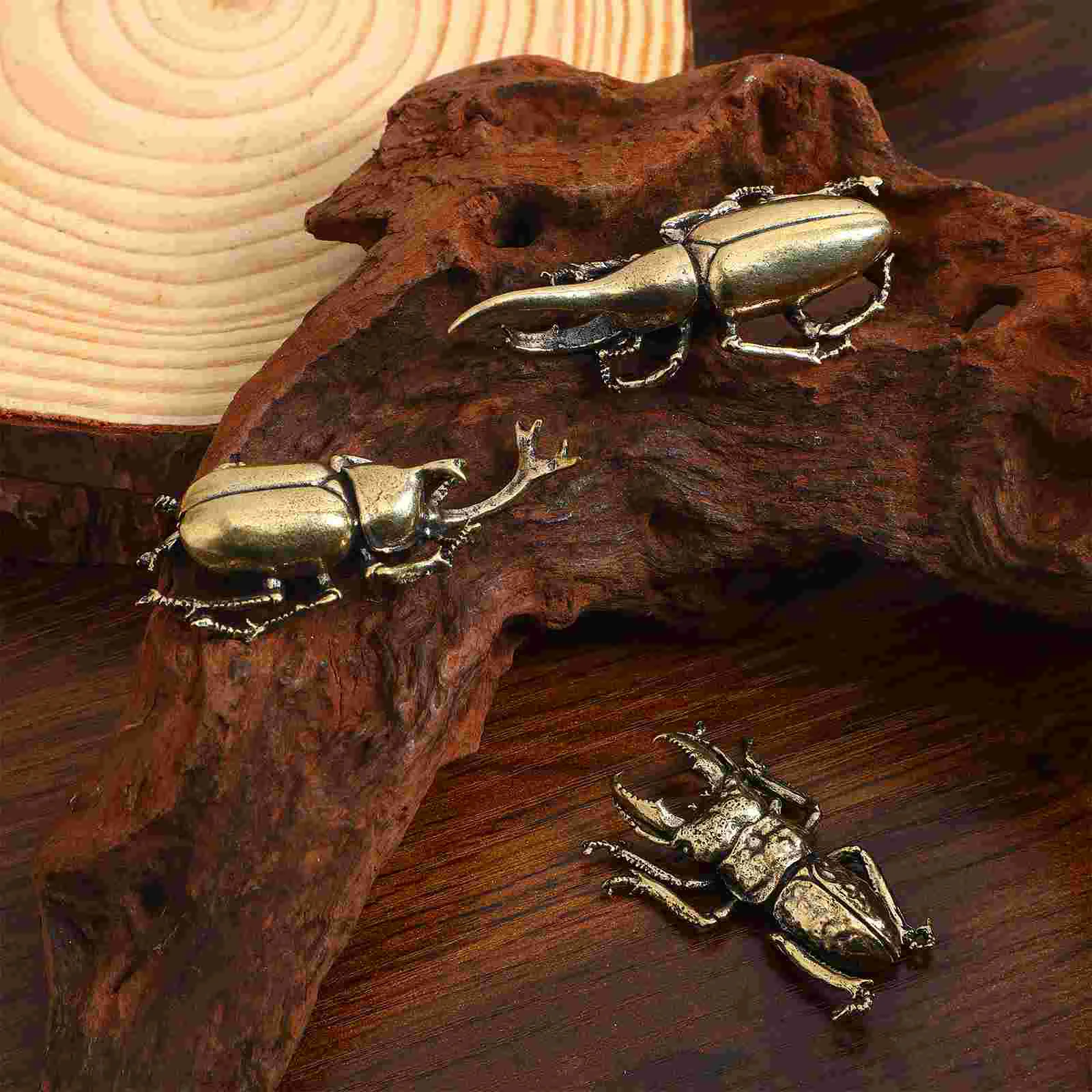 3 шт. Декор Единорог маленькие металлические украшения жук для дома фигурки