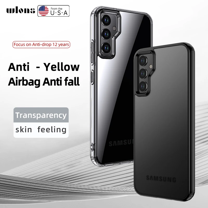 

funda For Samsung Galaxy A34 Case Crystal Clear Hard PC Shockproof Camera Protection Transparent Matte Cover for Galaxy A34