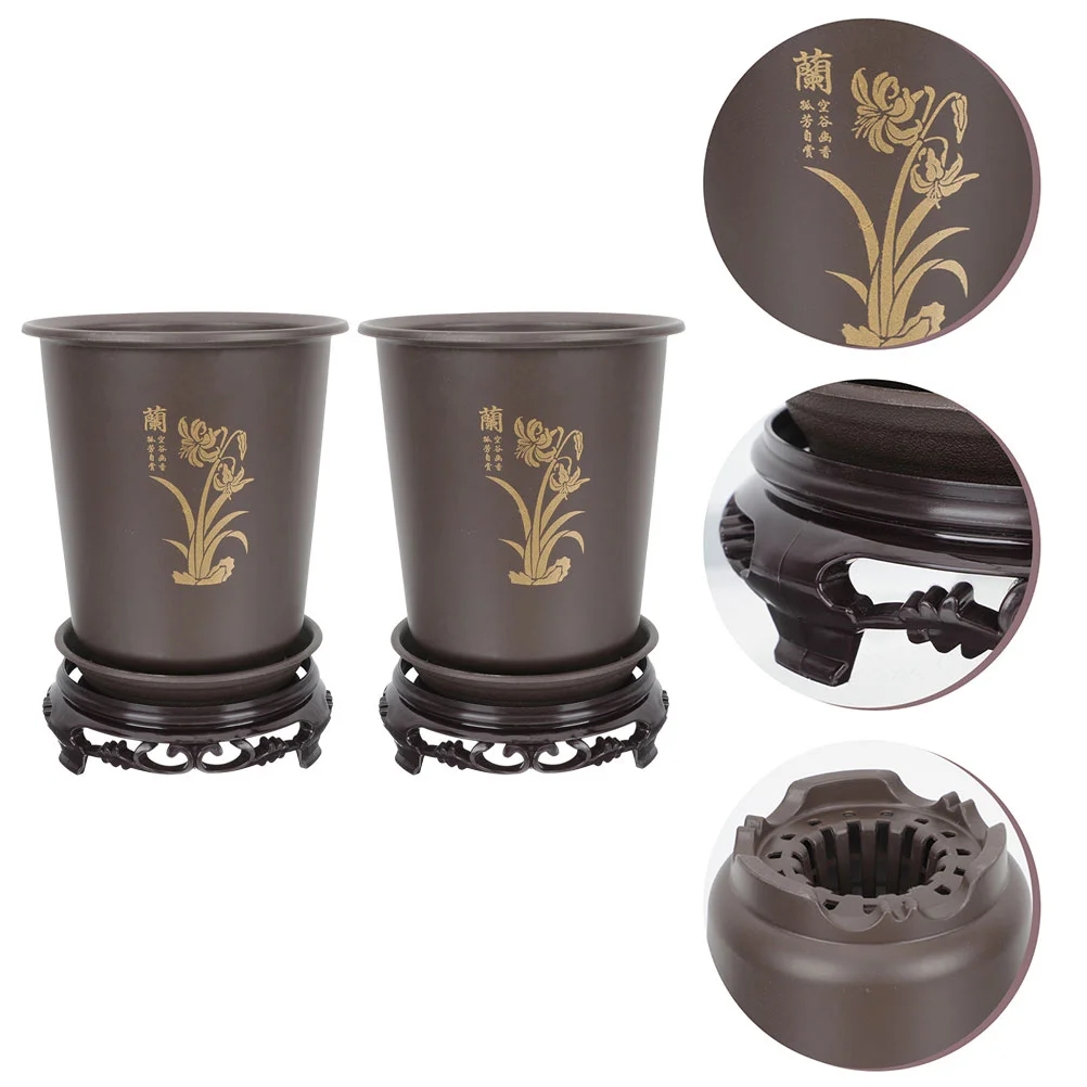 

2 Sets Orchid Planting Pot Nursery Planter Pot Household Flower Pots Pots
