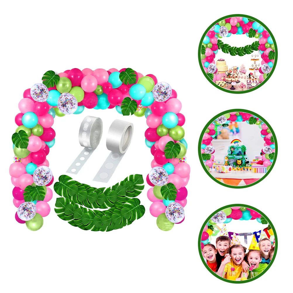 

1 Set Tropical Luau Balloon Garland Arch Kit Confetti Balloons Hawaii Party Supplies
