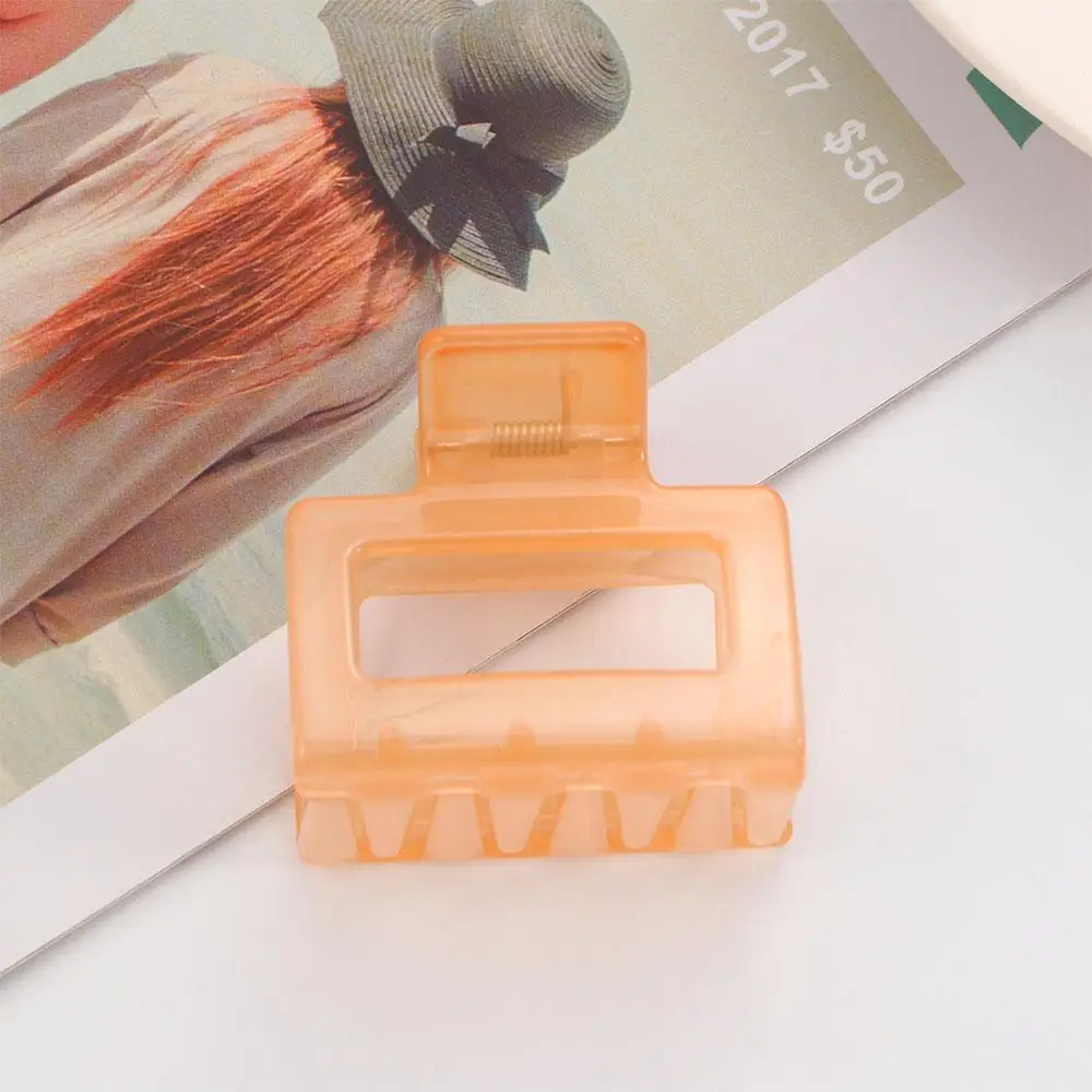 Большие модные аксессуары для волос девочек квадратные когти из смолы заколки