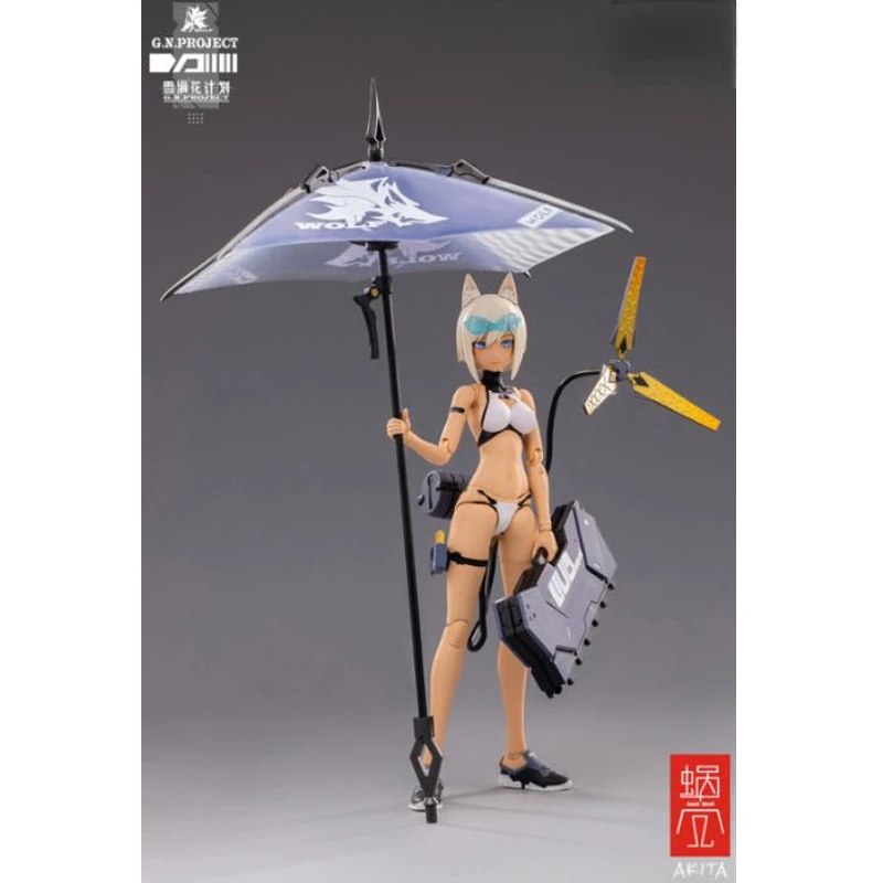 

Snail Shell Snowdrop Flower Project 1/12 Mobile Suit Girl WOLF Water Swimsuit Wolf Girl Action Figure Model Toy Collection