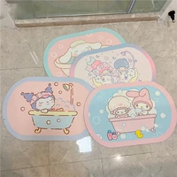 sanrio floor mat cute kawaii kuromi jade cinnamoroll melody gemini absorbent japanese girl heart bathroom cartoon carpet home